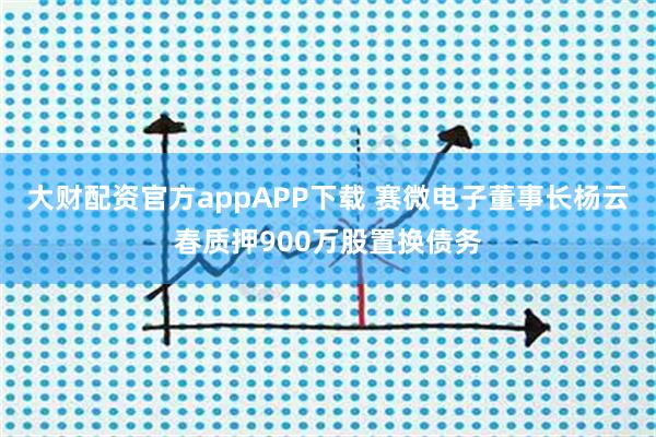 大财配资官方appAPP下载 赛微电子董事长杨云春质押900万股置换债务