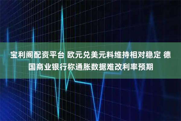 宝利阁配资平台 欧元兑美元料维持相对稳定 德国商业银行称通胀数据难改利率预期