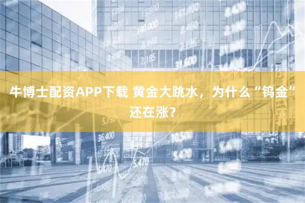牛博士配资APP下载 黄金大跳水，为什么“钨金”还在涨？